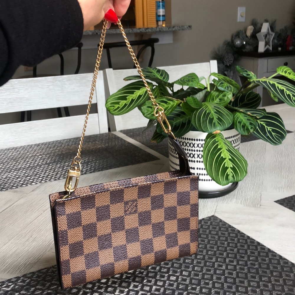 Authentic Louis Vuitton Damier Ebene Pouch Bag